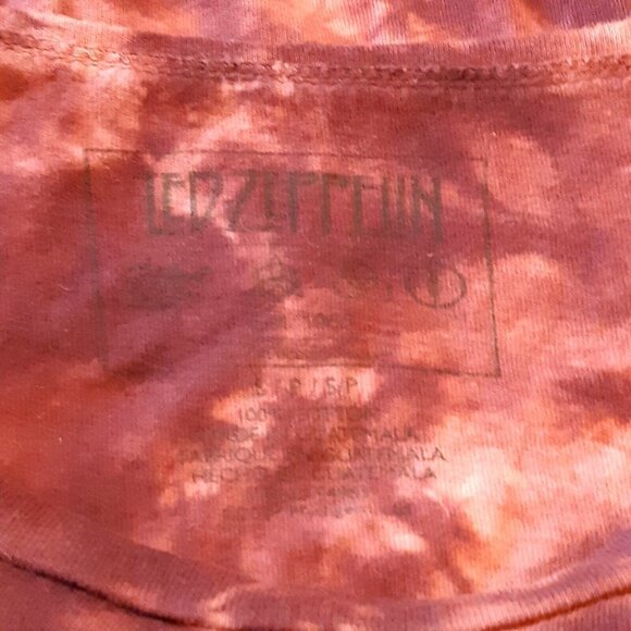 Led Zeppelin Graphic T Shirt Tee North American Tour 1975 Purple Tie Dye Small - Picture 4 of 4